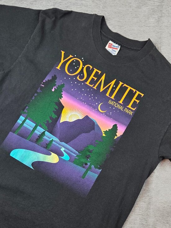 Hanes Heavyweight Other - VTG Yosemite National Park Hanes Heavyweight Tee Mens Size L Single Stitch